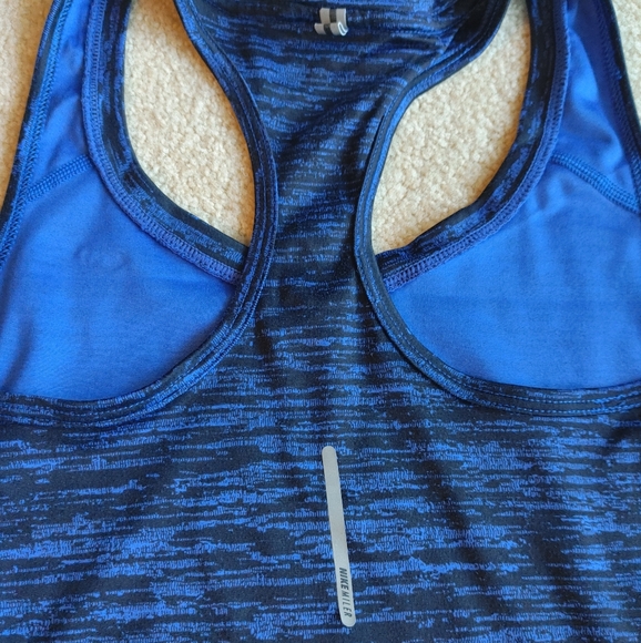 Nike Dri-Fit Racerback Running Tank - Blue and Black - XS - Picture 5 of 6